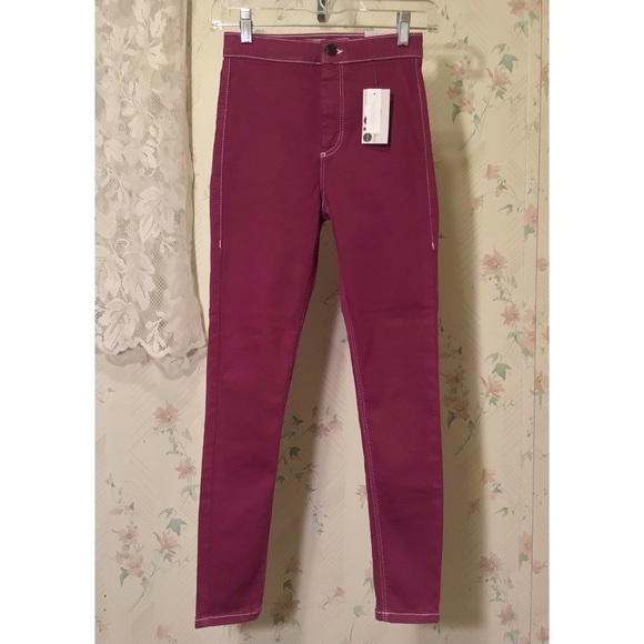 Topshop Denim - Topshop Joni Pink Super High Rise Skinny Pants
